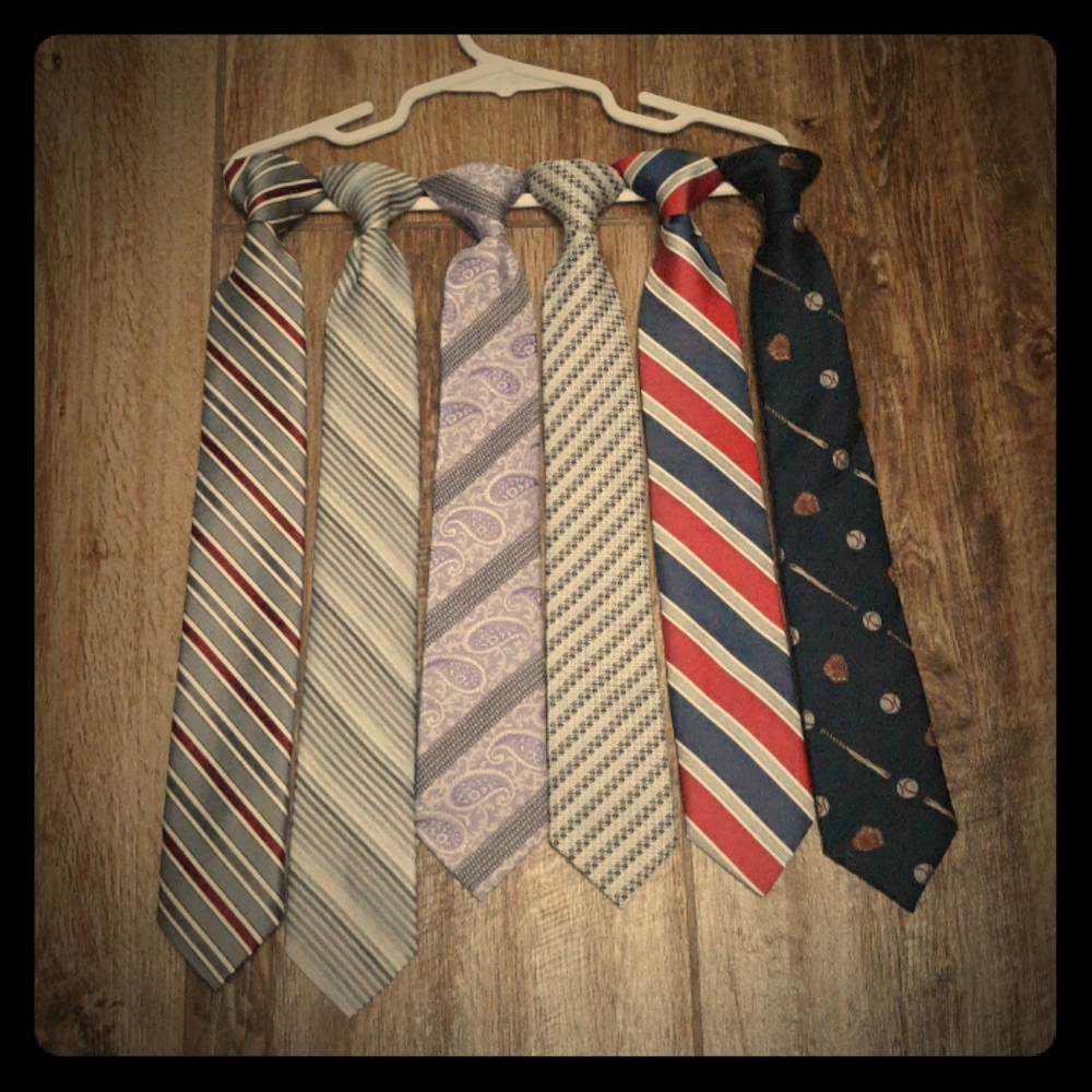 Clip On Neck Ties Came with Shirts Size 8-14